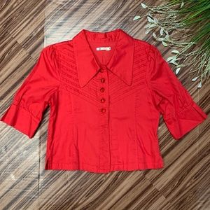 Tulle Vintage Style Boho Gumball Button Top, XL